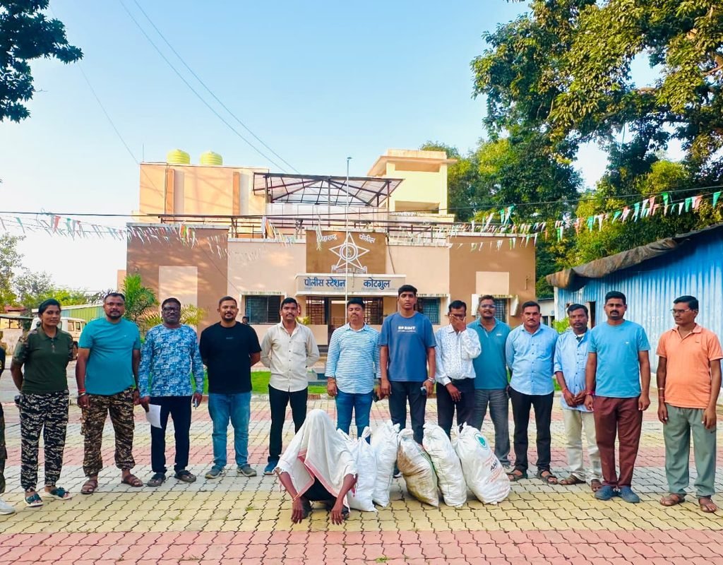 नांगपूरमध्ये गांजाची शेती उद्ध्वस्त; २१ लाखांचा गांजा जप्त